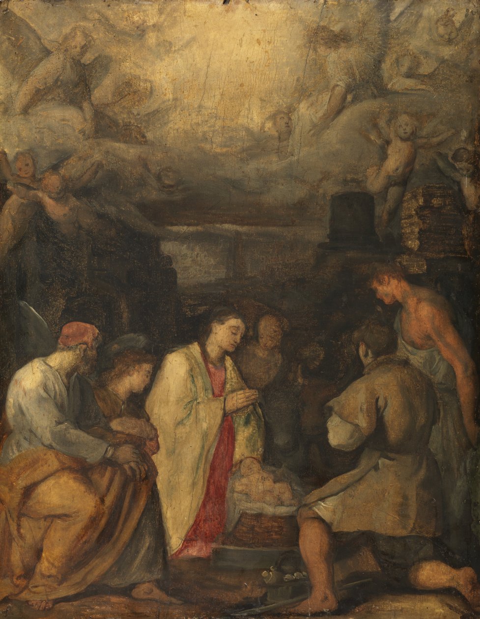 Tilbedelse av hyrdene, ca. 1602 av Ludovico Cardi Cigoli