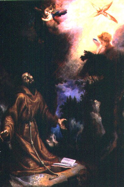 St. Francis mottar Stigmata av Ludovico Cardi Cigoli