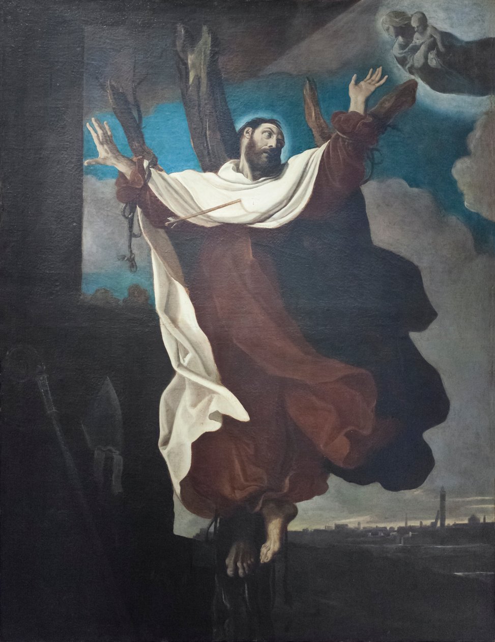 Sankt Peter Tomas martyrium av Ludovico Carracci