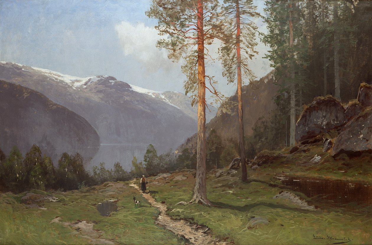 Fjordlandskap av Ludvig Skramstad