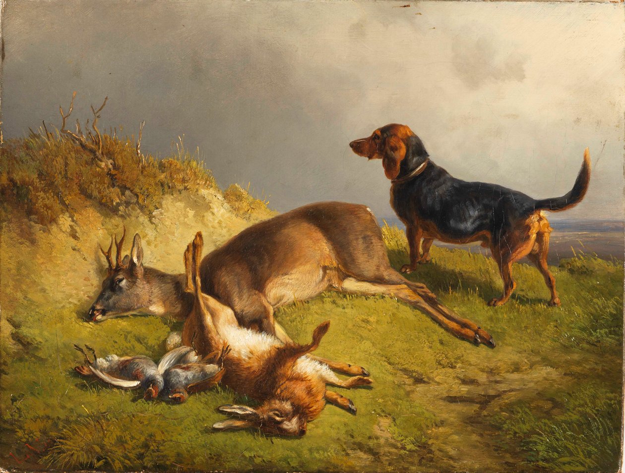 Drept vilt og jakthund av Ludwig Gustav Voltz