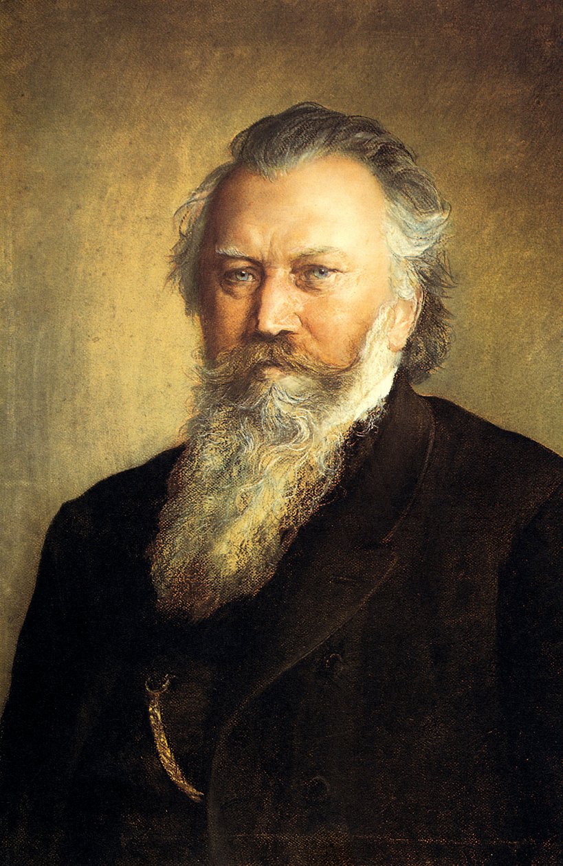 Portrett av Johannes Brahms, 1891 av Ludwig Michalek