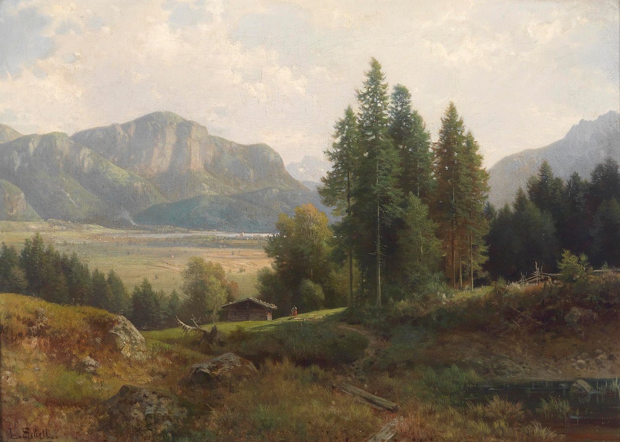 Partie am Kochelsee av Ludwig Sckell
