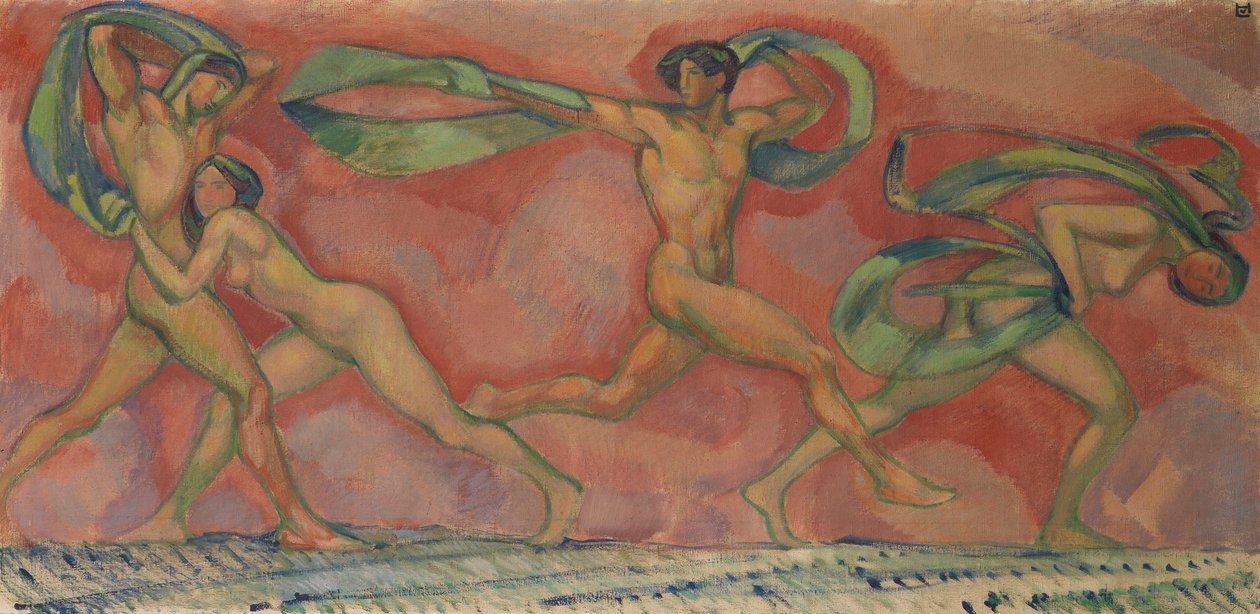 Dansefrise, 1912. av Ludwig von Hofmann