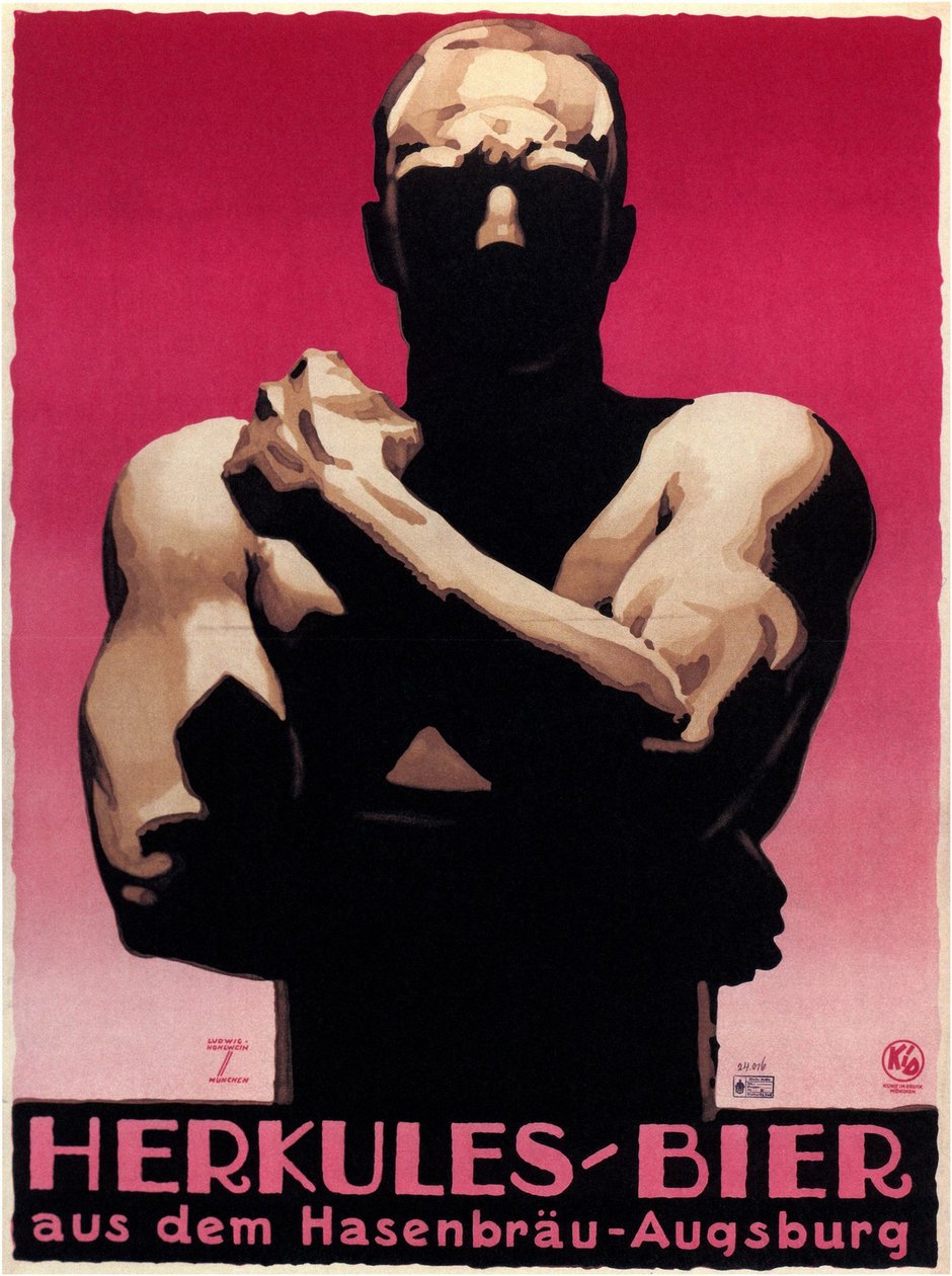 Hercules Beer, 1925 av Ludwig Hohlwein