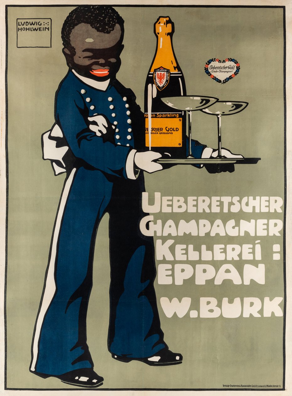 Ueberetscher Champagne Winery, ca. 1909. av Ludwig Hohlwein
