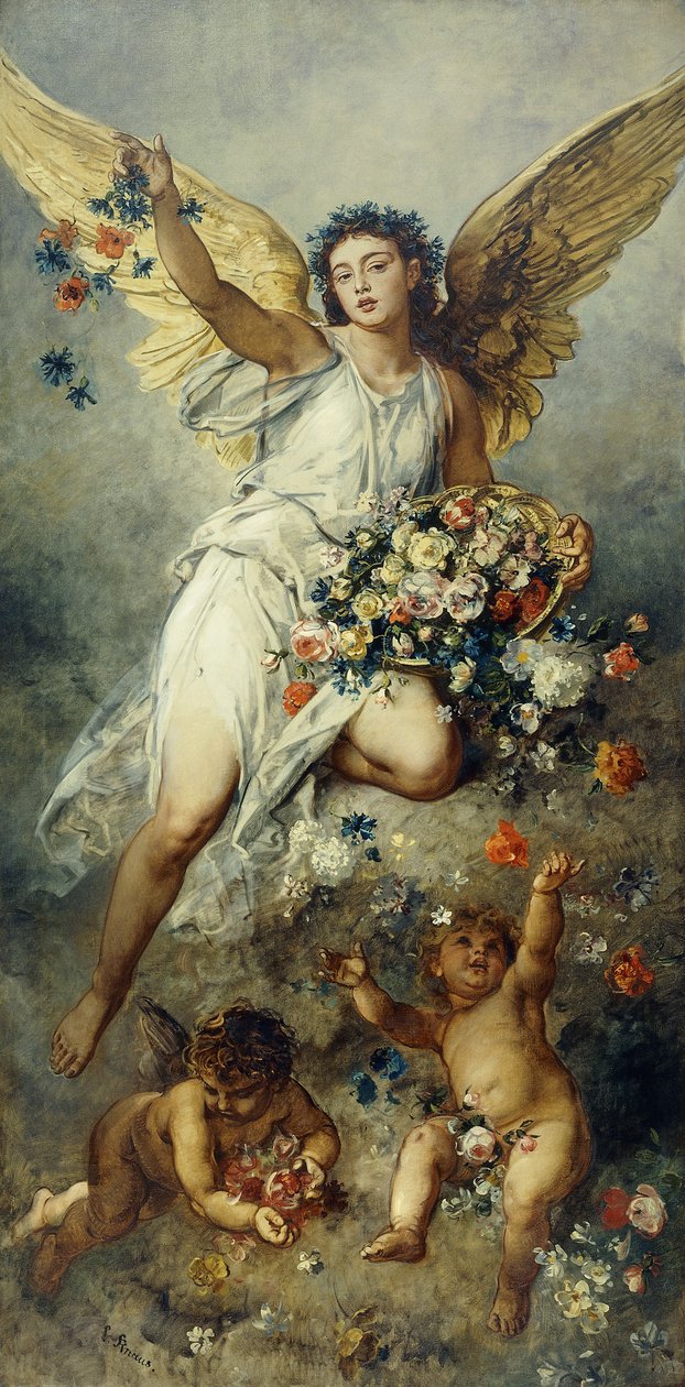 Flora med Putti-fred, av Ludwig Knaus