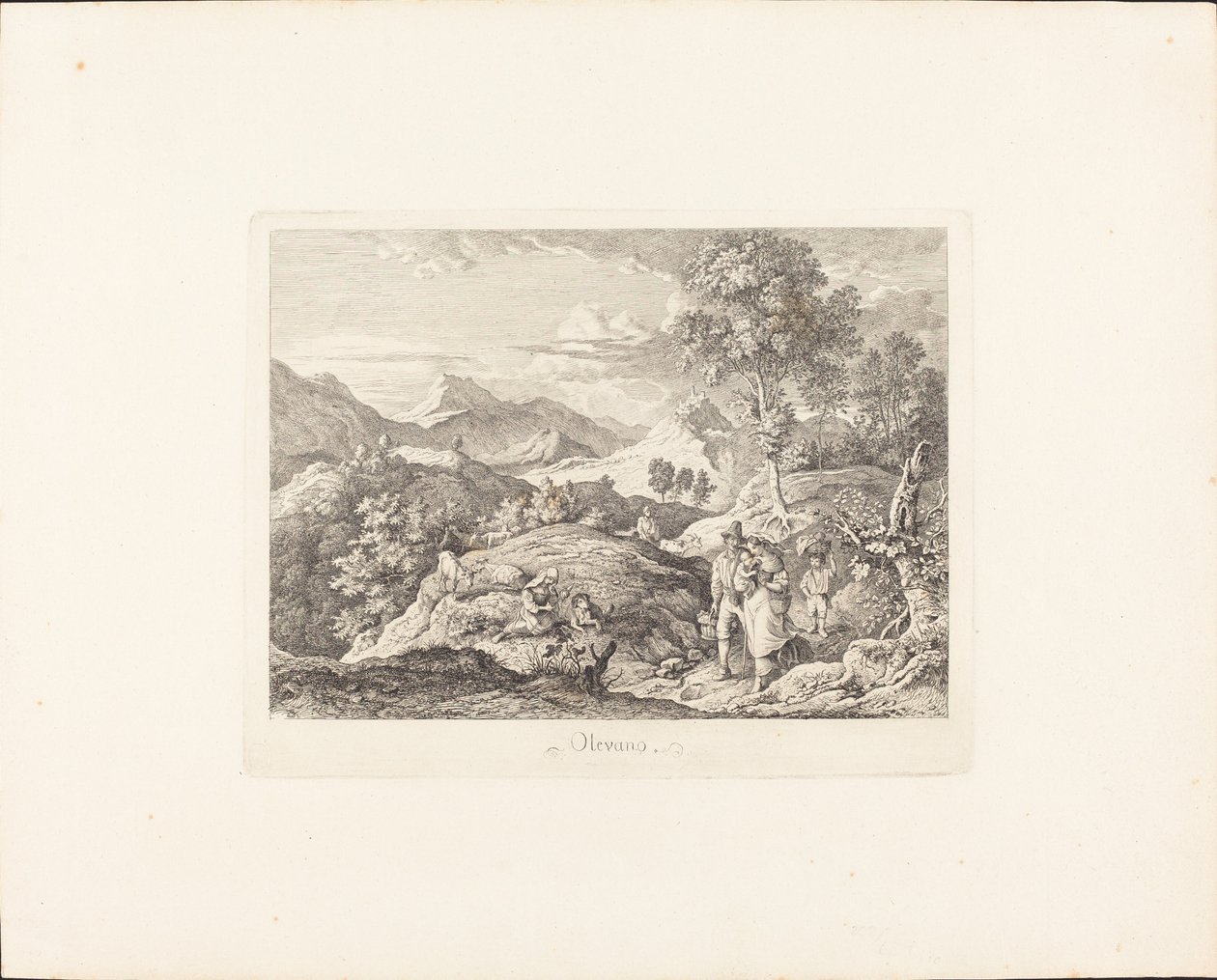 Olevano av Ludwig Richter