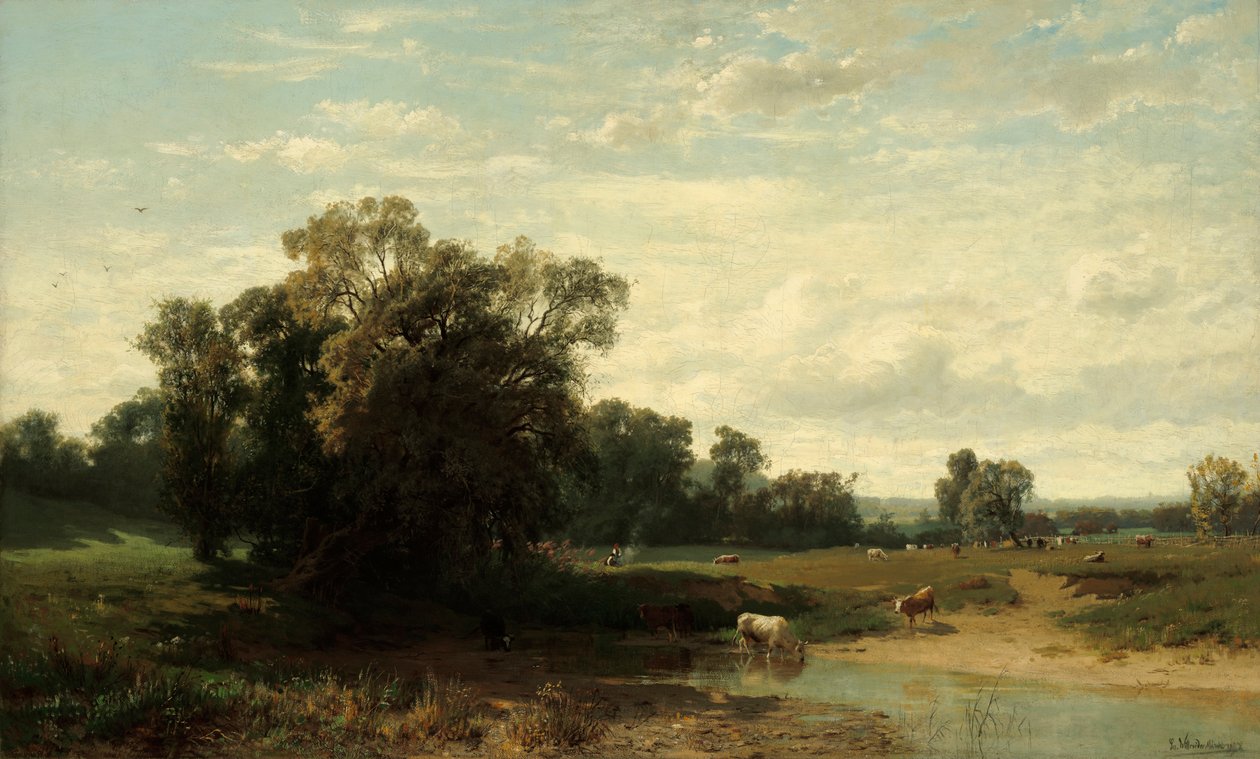 Beite i morgenstemning av Ludwig Willroider