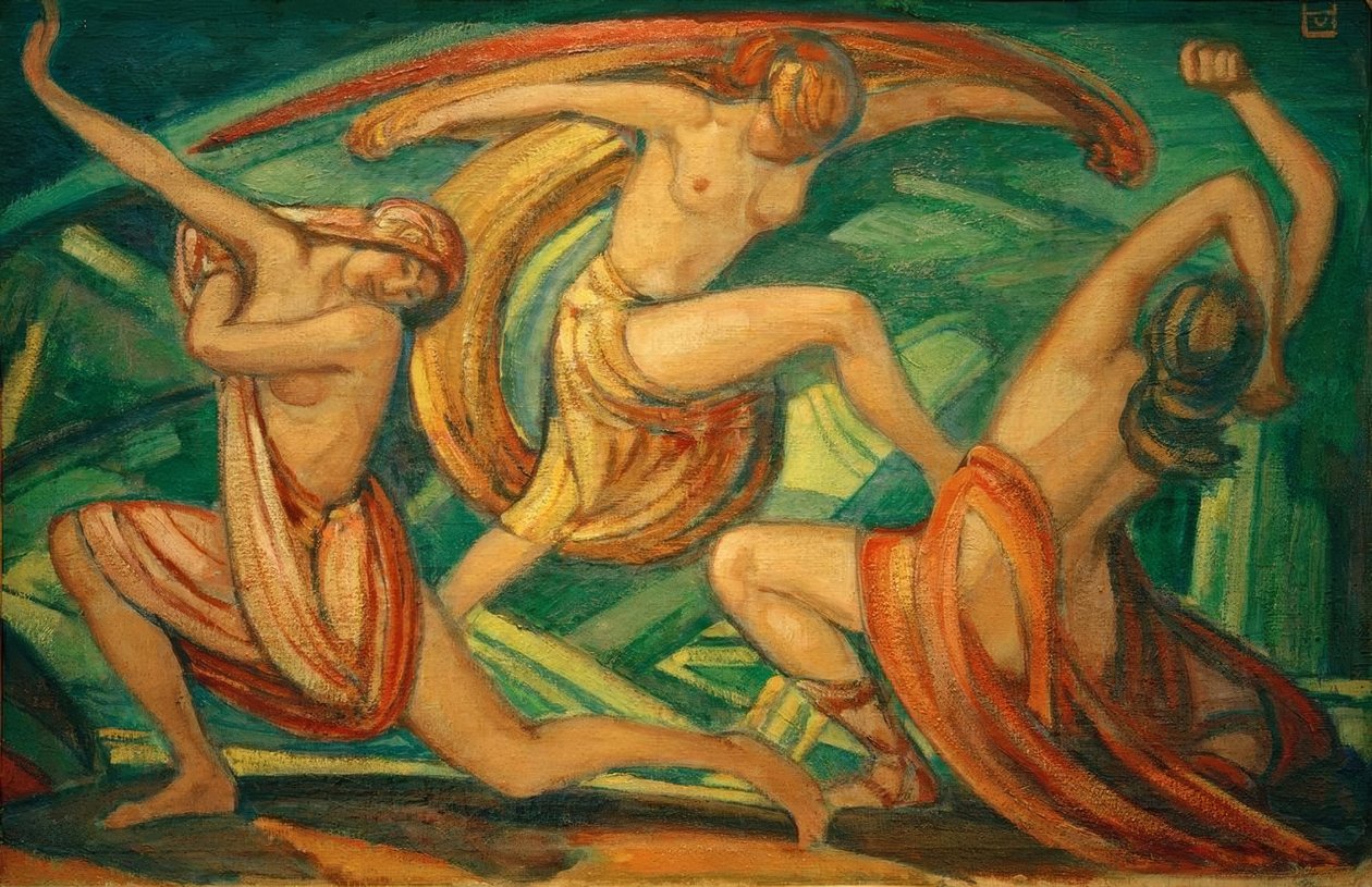Tre dansende kvinner av Ludwig von Hofmann