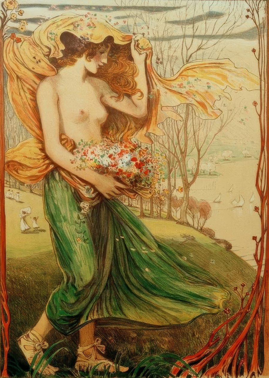 Flora (forlovelsesbilde) av Ludwig von Hofmann