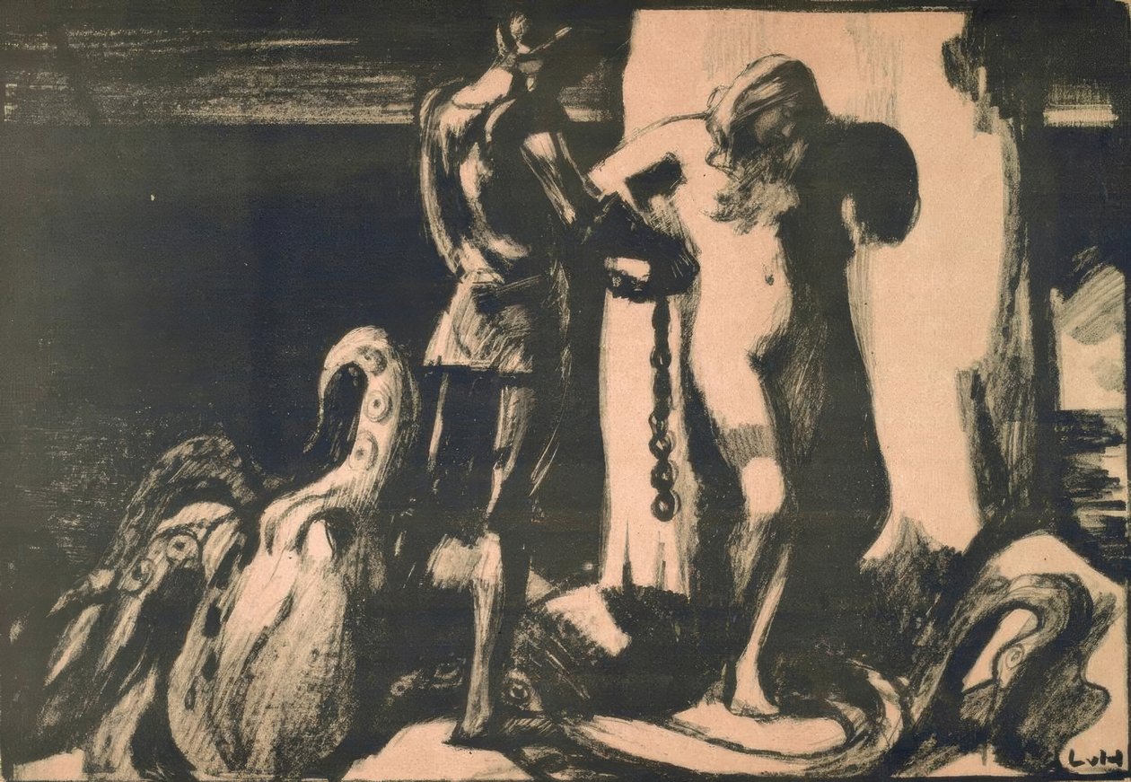 Perseus frigjør Andromeda av Ludwig von Hofmann