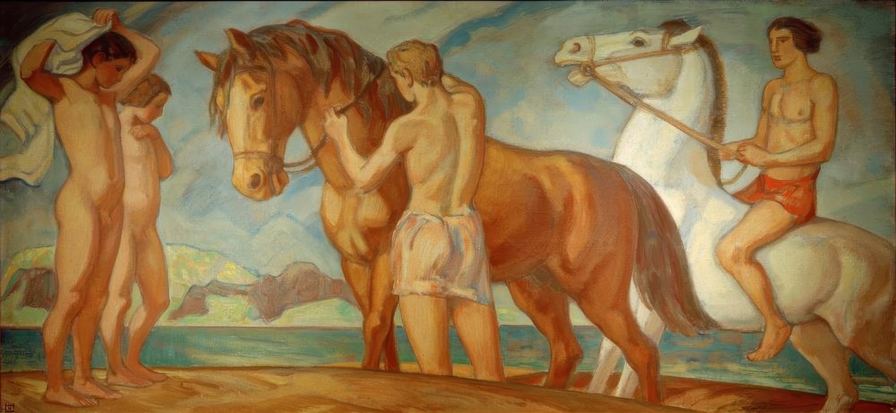 Rytter ved sjøen av Ludwig von Hofmann