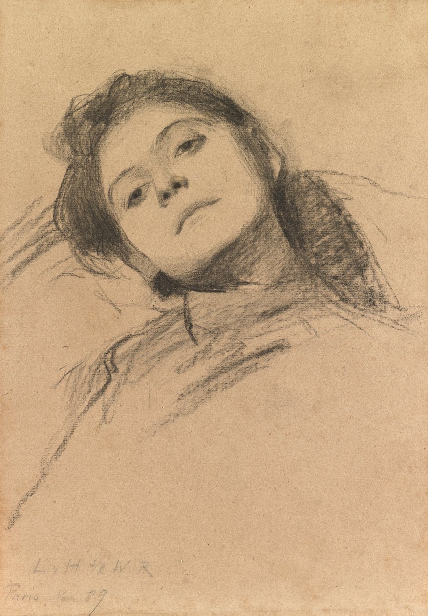Studie av en jente av Ludwig von Hofmann