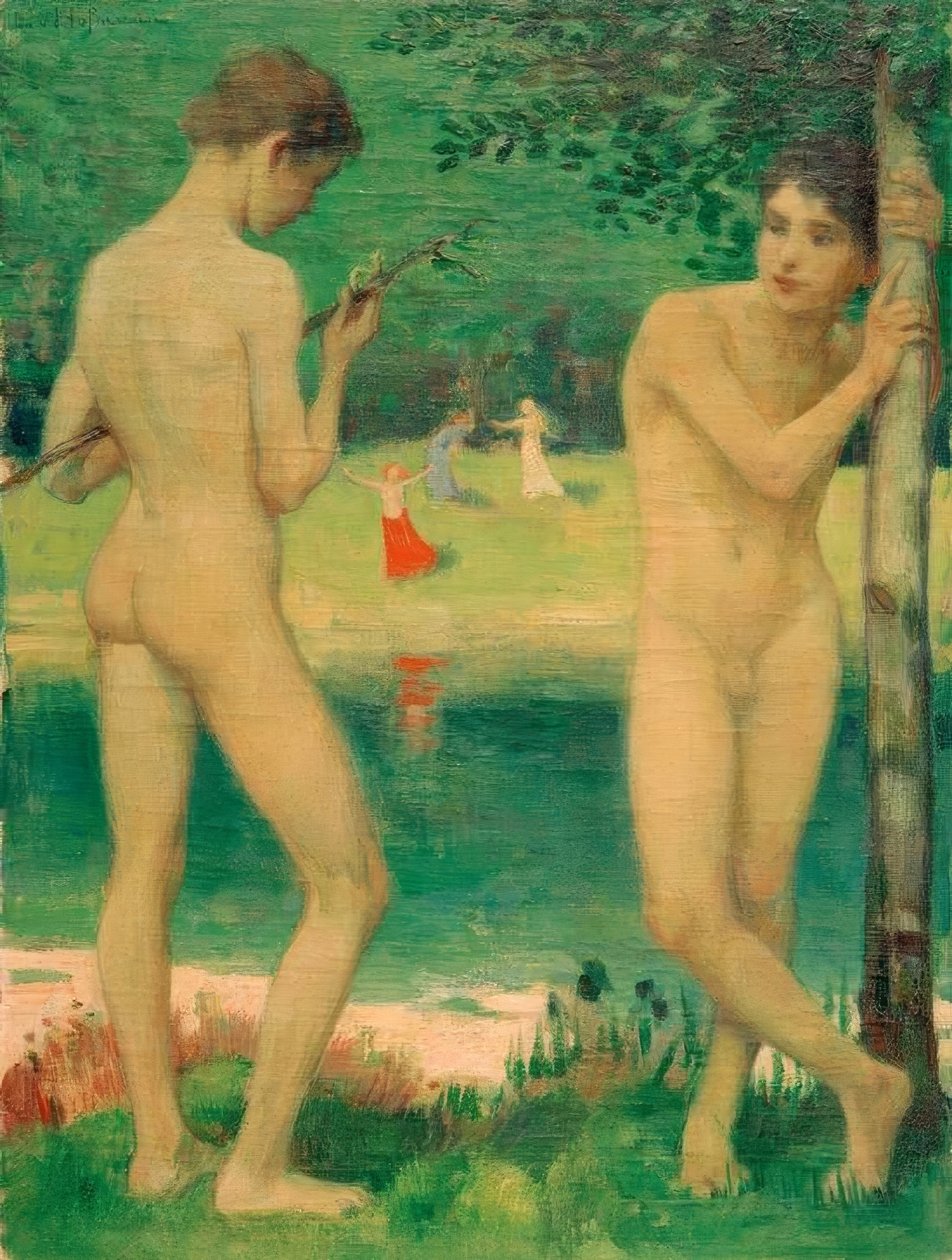 To ungdommer av Ludwig von Hofmann