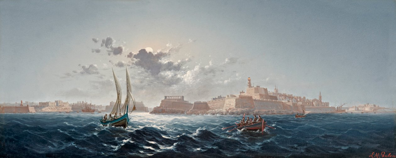 St. Elmo, Valletta, Malta - Måneskinn av Luigi Maria Galea