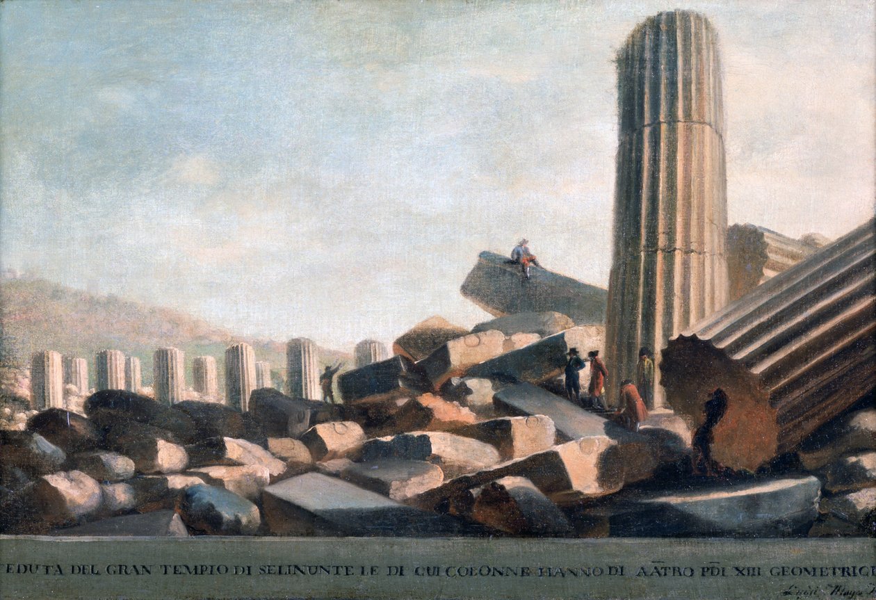 Stort tempel ved Selinunte av Luigi Mayer