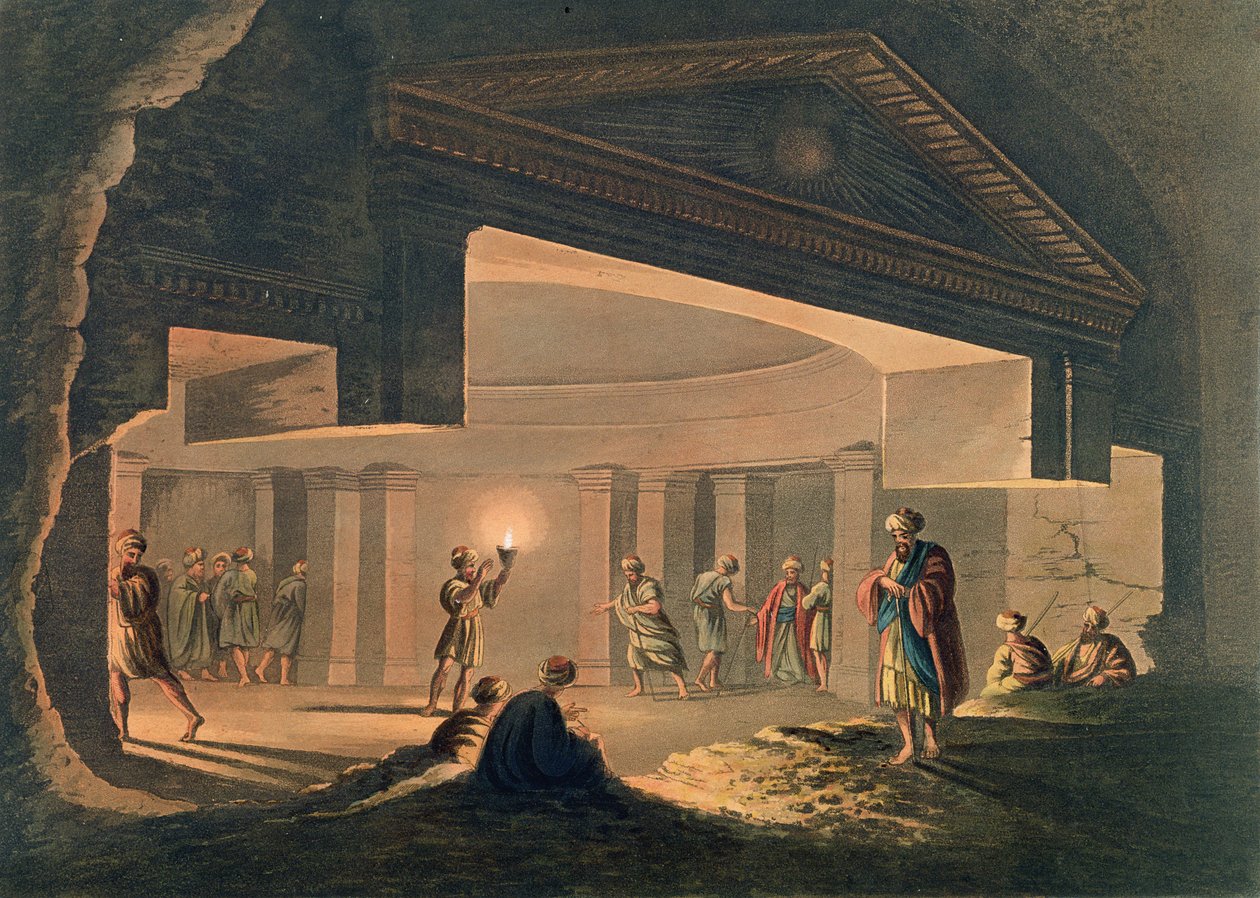 Innvendig utsikt over katakombene i Alexandria, plate 11 fra 