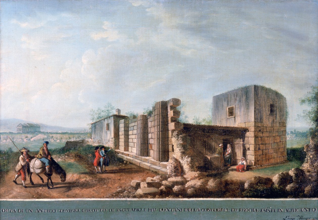 Esculapios tempel av Luigi Mayer
