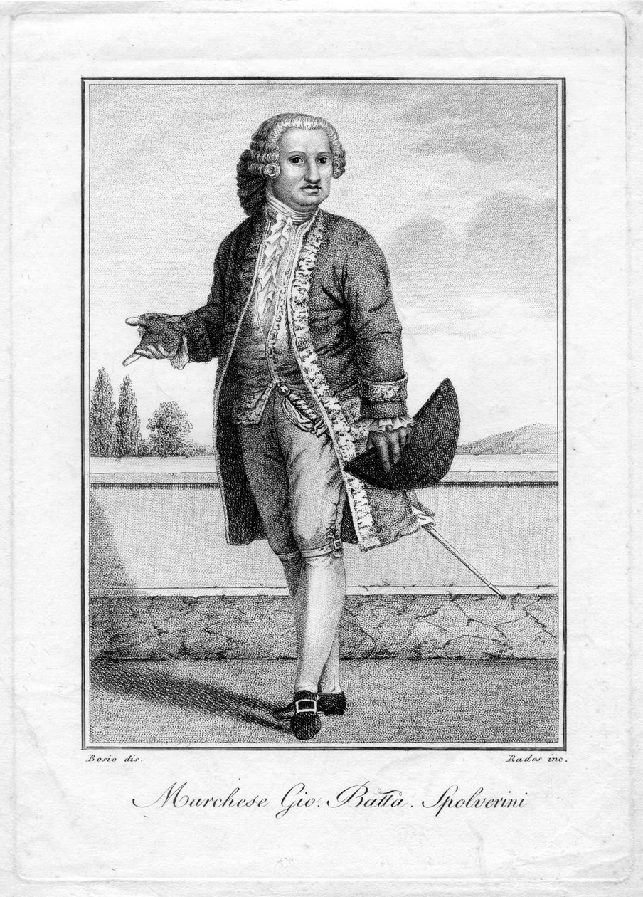 gravert portrett av Luigi Rados d’après Jean Francois Bosio