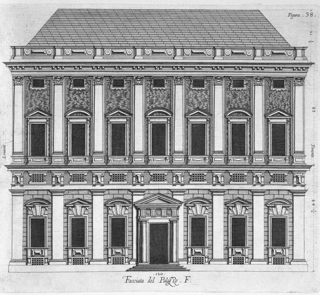 Design for det kongelige palasset i Caserta, 1756 av Luigi Vanvitelli