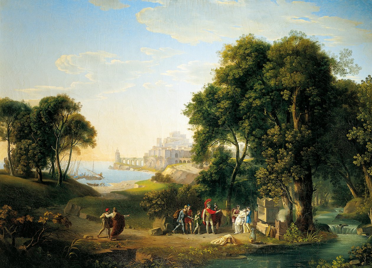 Aeneas møter Andromache i Butrinto av Luigi Basiletti