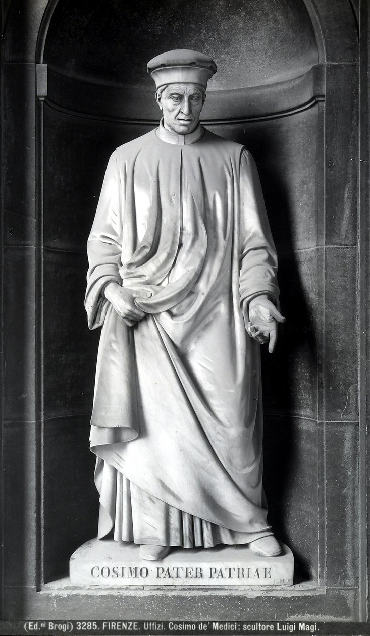 Statue av Cosimo dè Medici av Luigi Magi