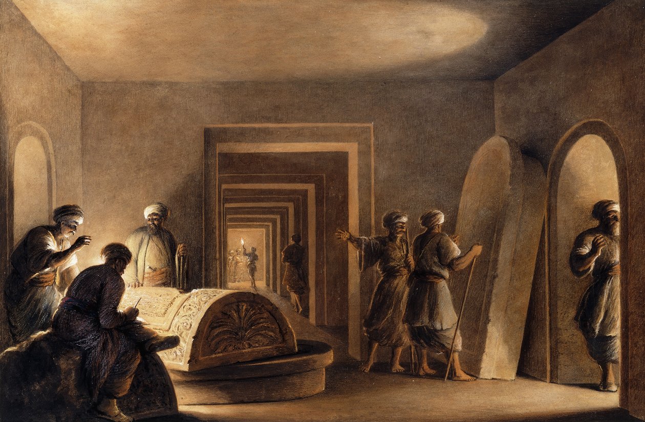 Figurer i egyptiske graver, av Luigi Mayer