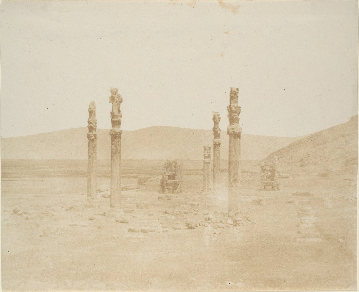 Ruine på den første terrassen, Persepolis, 1858. av Luigi Pesce