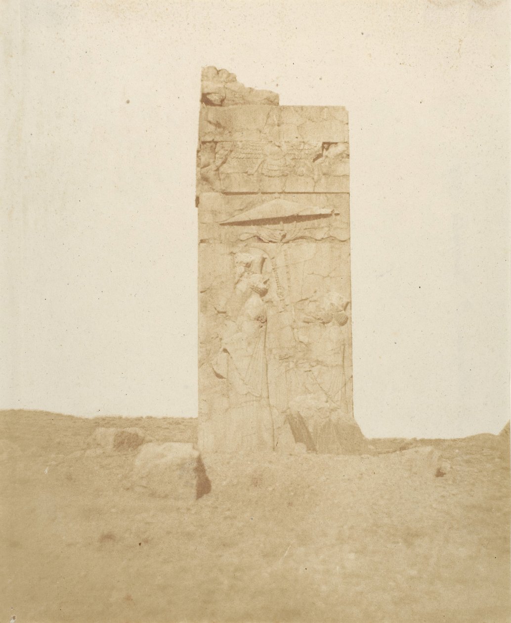 Ruine på den tredje terrassen, Persepolis, 1858. av Luigi Pesce