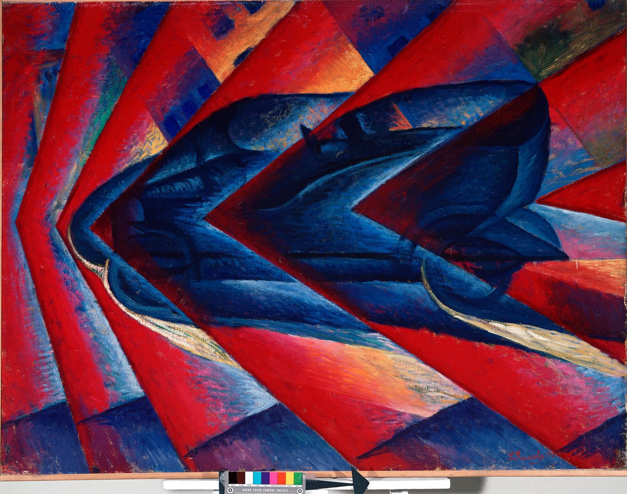 Dynamikken til en bil av Luigi Russolo