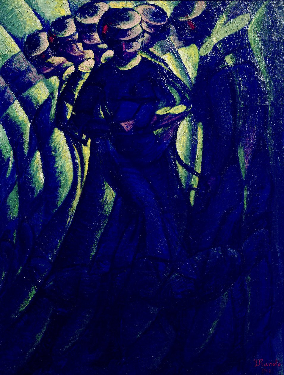 Synopsis av en kvinnes bevegelser av Luigi Russolo