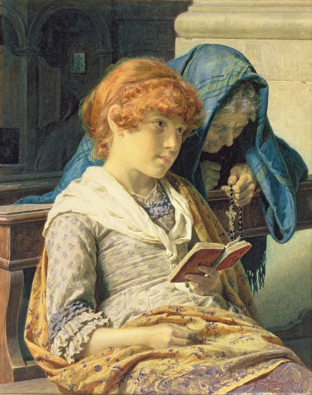 I kirken, 1883 av Luigi da Rios