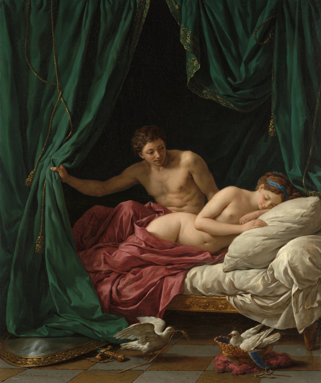 Mars og Venus, fredens allegori av Louis Jean François Lagrenée