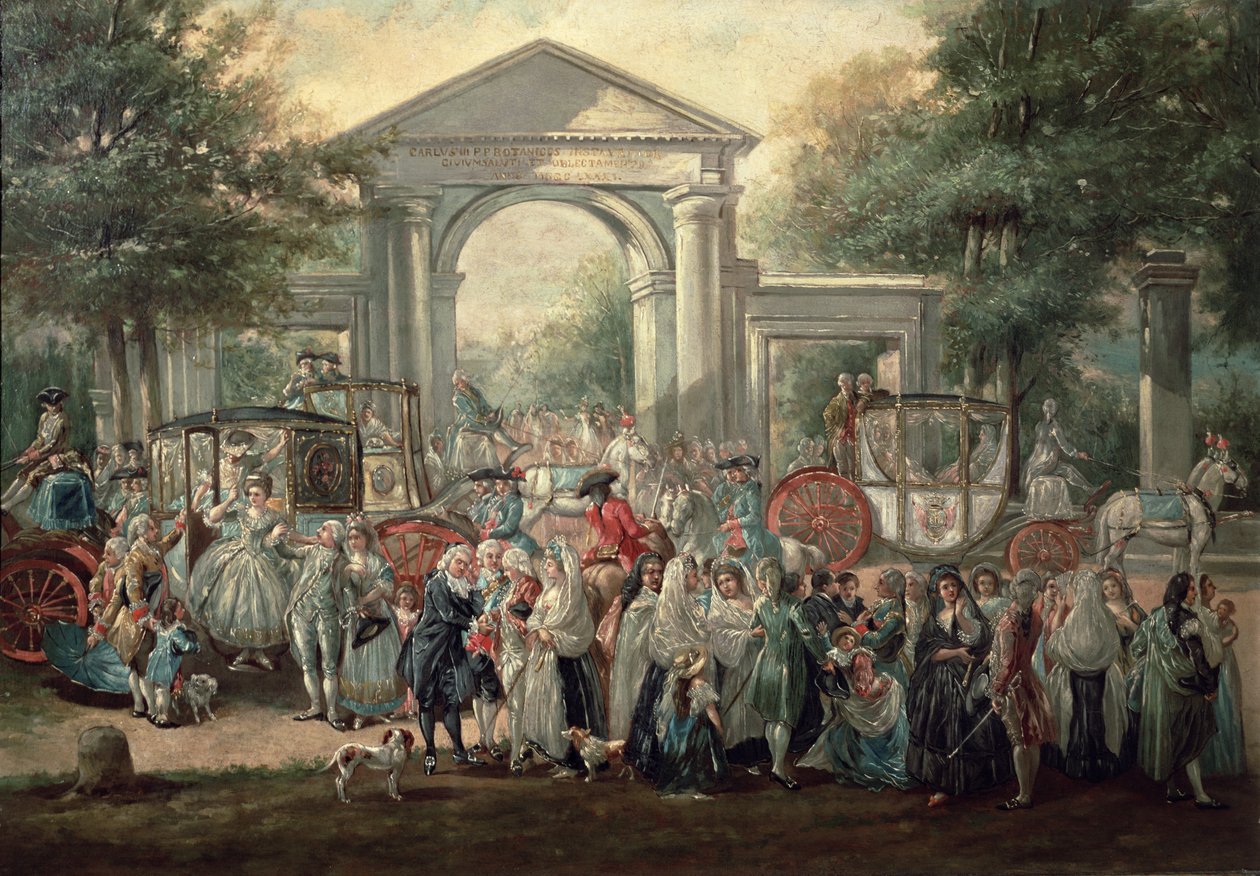 En fiesta i en botanisk hage, 1775 av Luis Paret y Alcazar
