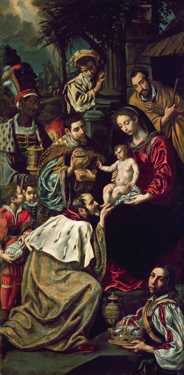 The Adoration of the Magi, 1620 av Luis Tristan de Escamilla