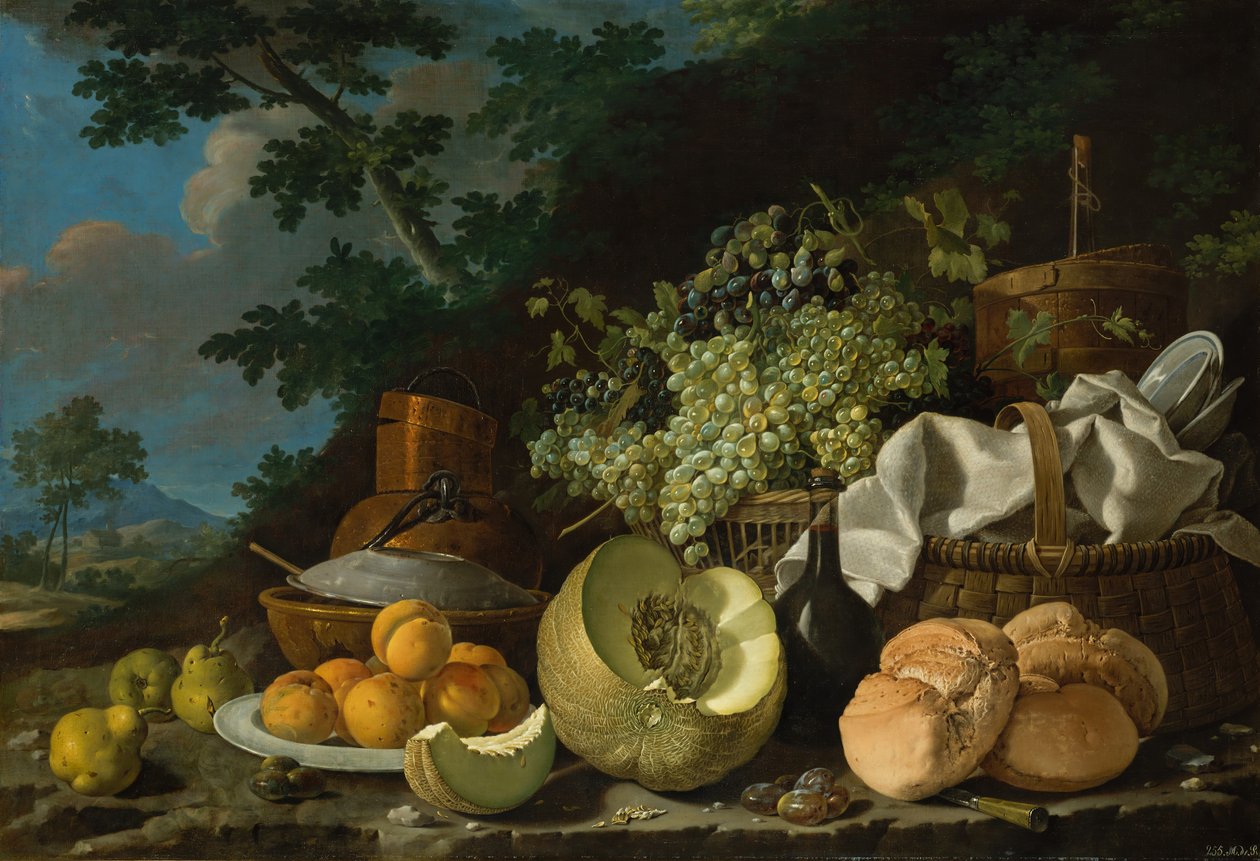 Ettermiddagsmåltid La Merienda, ca. 1772. av Luis Egidio Melendez