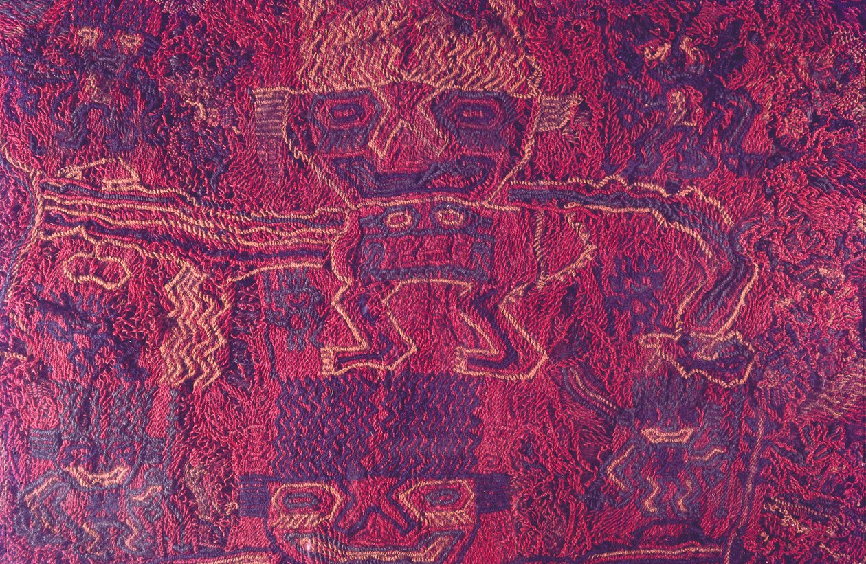 Tekstiler, Paracas Culture, Peru, 2015. av Luis Rosendo.