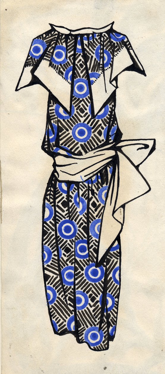 Design for en kjole, 1924. av Lyubov Sergeevna Popova