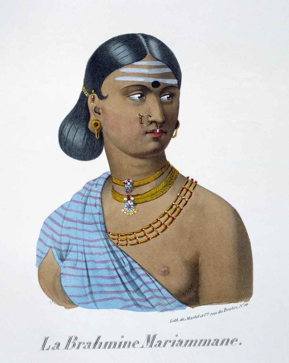 Mariammane, en brahminkvinne, 1827-35 av M.E. Burnouf