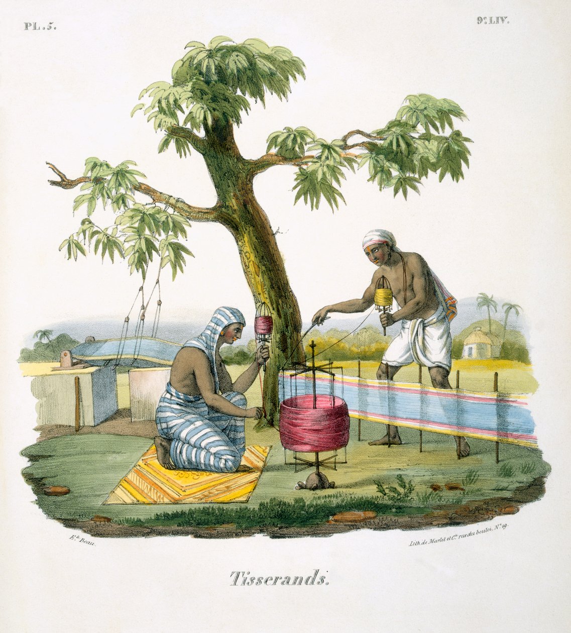 Teppevevere, 1827-35 av M.E. Burnouf