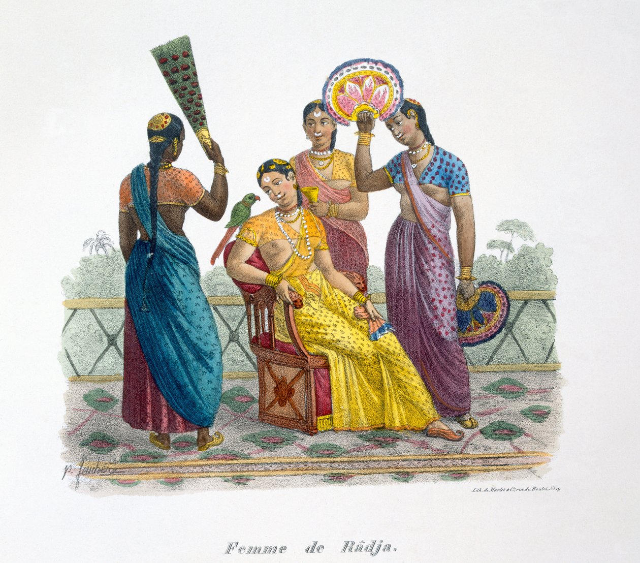 Kone til en Rajah, 1827-35 av M.E. Burnouf