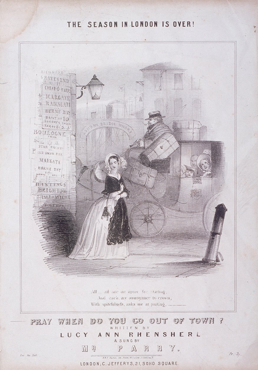 London Bridge Wharf, London, c1840 av M and N Hanhart