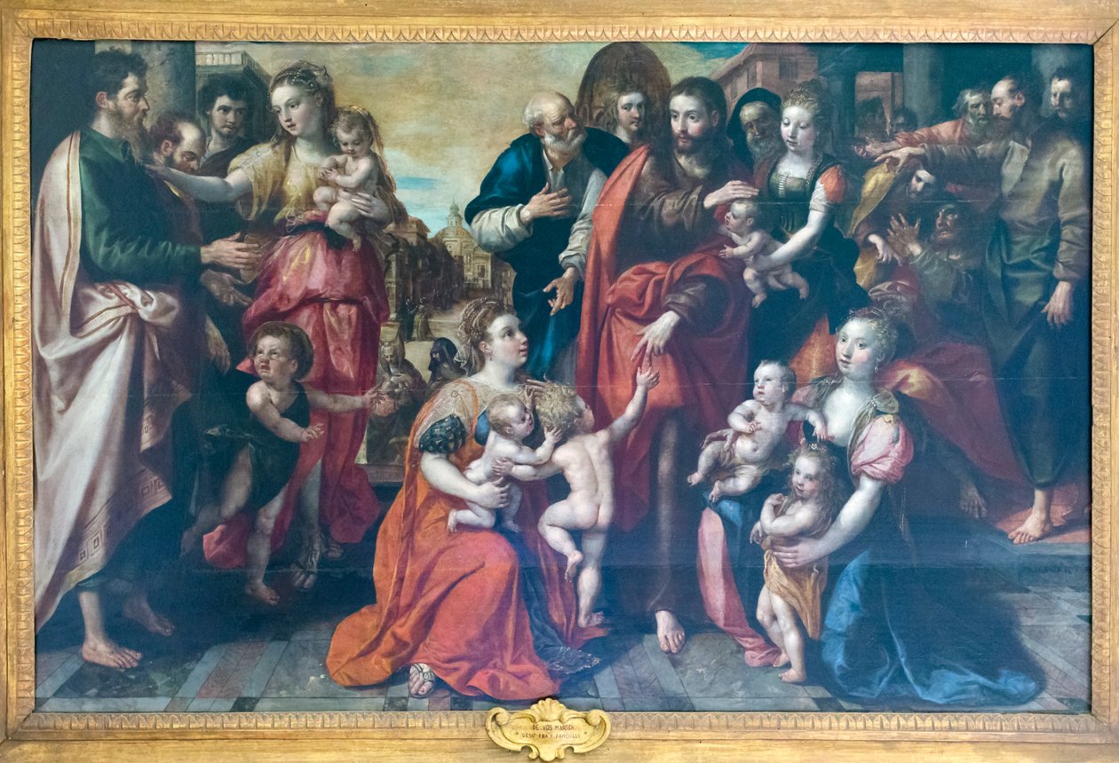 Jesus blant barn av Maarten de Vos