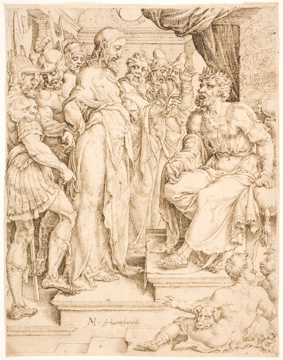 Kristus før Herodes av Maarten van Heemskerck