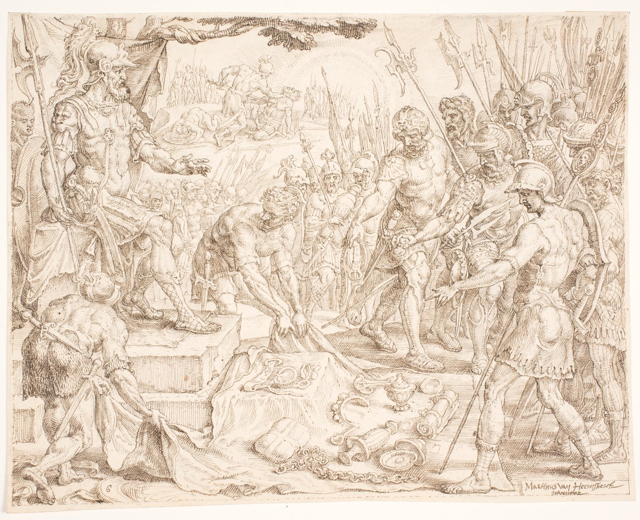 Gideon mottar byttet av Maarten van Heemskerck