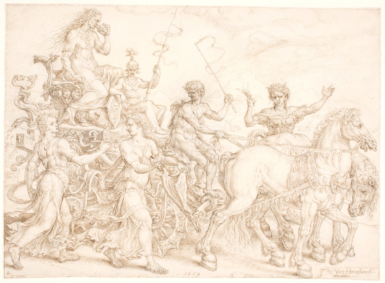 Triumfvogn. Invidia (misunnelse) av Maarten van Heemskerck