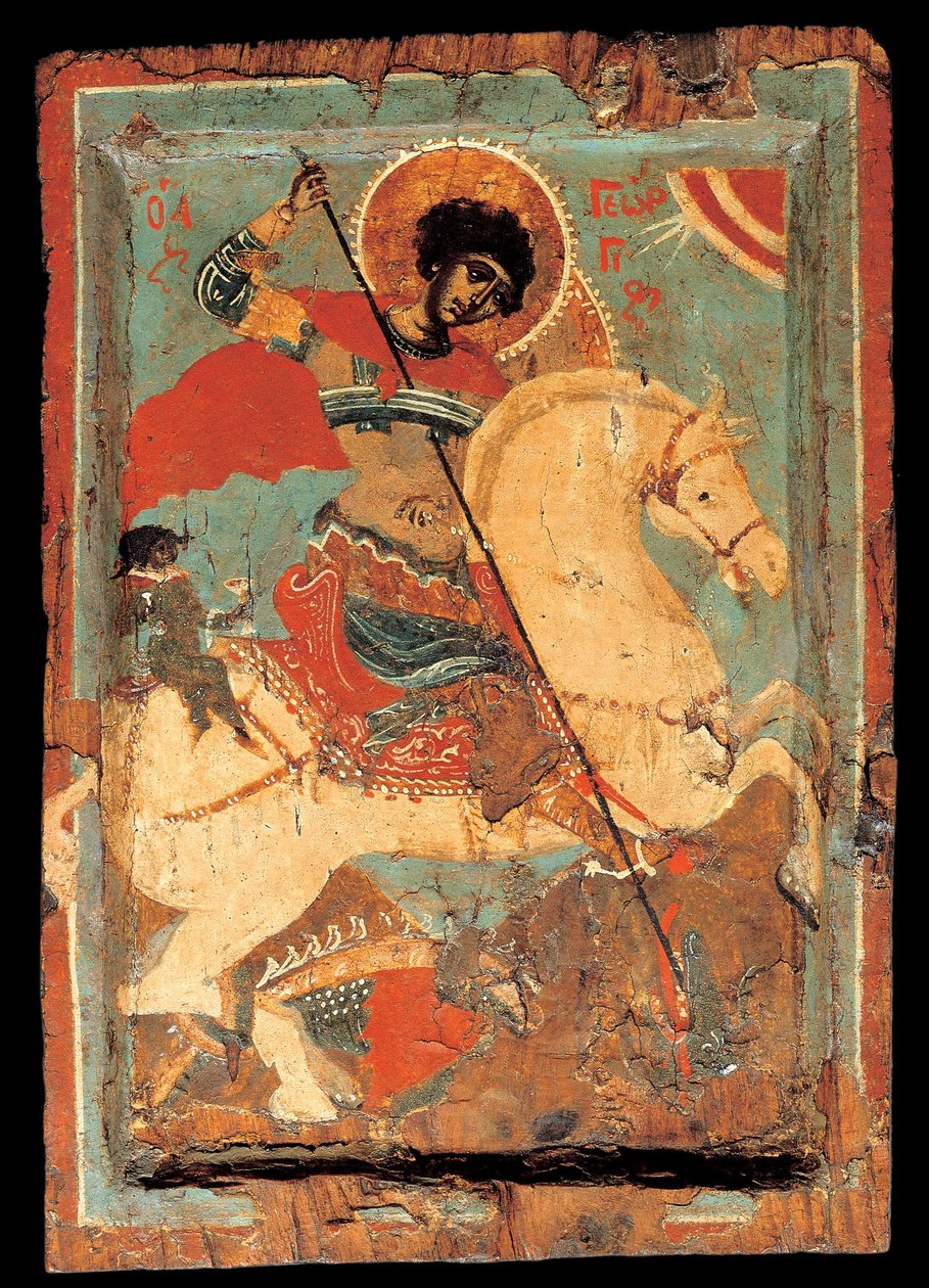 Dr George-drapsmannen på hesteryggen av Macedonian workshop