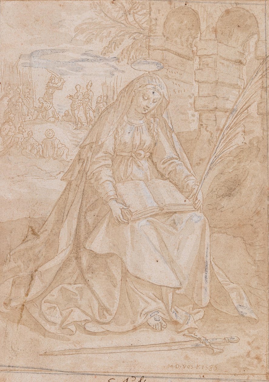 Saint Justine, 1584. av Maerten Vos de