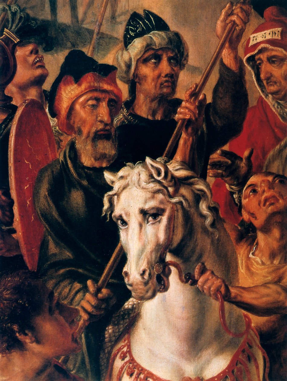 Golgata, detalj fra midtpanel, 1545-1550 av Maerten van Heemskerck